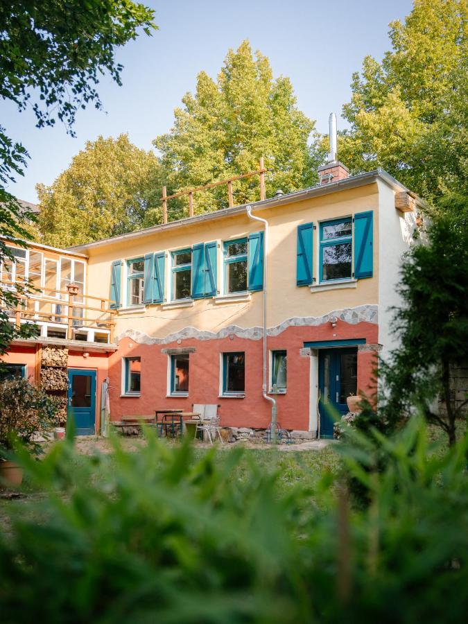 The Upholstery Tinyhouse Deluxe Eco Chalet Kreativ Citynah Chemnitz Esterno foto